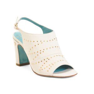 VALENTINA RANGONI DUST Made In Italy Leather Caleb Peep Toe Heels